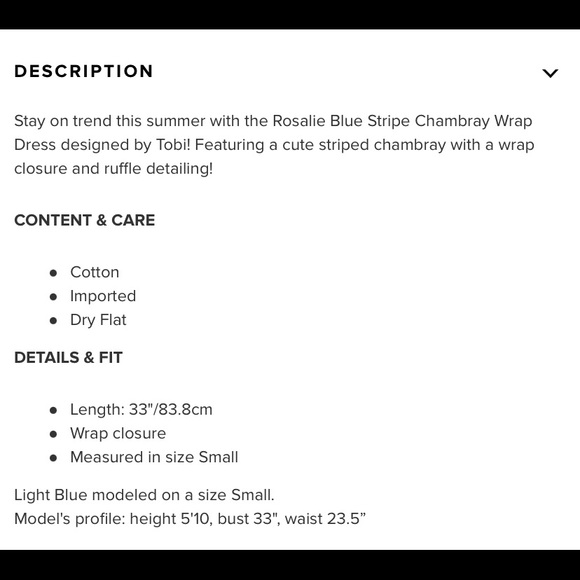 ROSALIE STRIPE CHAMBRAY WRAP DRESS IN BLUE - Picture 7 of 7